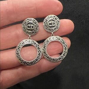 Silver Designer Drop Earrings